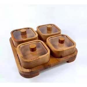 Vintage <b>Wooden</b> Food <b>Storage</b> <b>Box</b> <b>With</b> Tray Containers <b>With</b> Airtight <b>Lids</b> For Kitchen Food Preservation Stackable <b>Storage</b> <b>Box</b> - Product Image 3