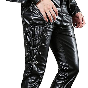 Pantalon cargo en cuir sur mesure de haute qualité pour hommes, séchage rapide, poches fonctionnelles, style jogger, vêtements pour hommes, pantalon cargo en cuir - Product Image 4