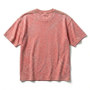 Men Cotton Streetwear T-Shirt Regular Fit Round Neck Short Sleeve Acid Wash Quick Dry & Breathable 220g Bulk Supply OEM Service - Product Image 2