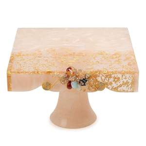 Soporte para Pastel de Resina de Diseño Moderno y en Tendencia, Plato de Epoxi de Diseño Único, Más Vendido al por Mayor, Herramienta Decorativa Hecha a Mano, Apto para Lavavajillas - Product Image 4