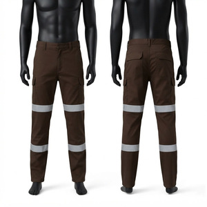 Premium 240 GSM Cotton Polyester <b>Work</b> Pant Brown Corduroy Cargo <b>Trouser</b> Eco-Friendly <b>Waterproof</b> Breathable Quick Dry Acid Wash - Product Image 1