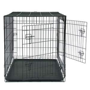 42\" Foldable Steel <b>Crate</b> Pet Kennel Playpen <b>for</b> <b>Cats</b> and Dogs Wire Metal Carrier - Product Image 5