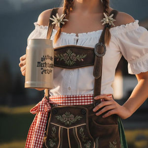 Shorts en cuir bavarois unisexes pour l'Oktoberfest, style alpin allemand, bretelles ajustables, nouveau style, ZASSON SPORTS ZSF-Bjj-9016 - Product Image 5