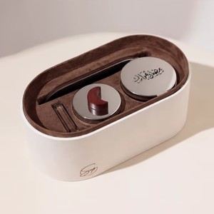 Luxury Ramadan Gift Leather <b>Box</b> Containing Silver Incense Burner Wooden Moon Accent Metal Tong And Calligraphy Storage Jar - Product Image 2