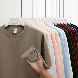 Sweat-shirts personnalisés sur mesure en coton molletonné de qualité supérieure, col rond, coupe oversize pour homme, couleur unie, respirant, collection automne, fabrication OEM/ODM - Product Image 6