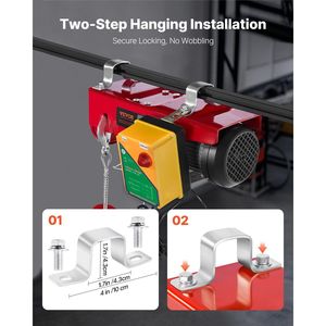 Sollevatore per Soffitta Wireless da 2200 Libbre, 1600W 110V, con Telecomando Elettrico, Altezza di Sollevamento 40 Piedi, Cavo Singolo - Categoria Prodotto Pura - Product Image 6