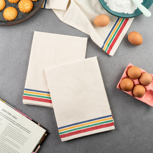 Solid Color Cotton Kitchen <b>Towels</b> Rectangle Woven Eco Friendly Machine Wash <b>Red</b> Green - Product Image 5