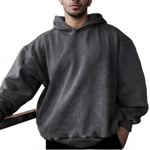 Sudadera con Capucha Personalizada 100% Algodón, Lavada al Ácido, con Estampado Serigrafiado, Cierre Completo, Corte Regular, Estilo Urbano Otoñal, con Bordado 3D - Product Image 1