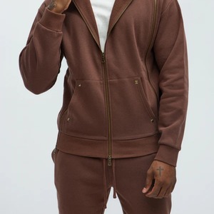 เสื้อฮู้ดแฟชั่นผู้ชายแบบยูนิเซ็กซ์ สีสันตัดต่อ พิมพ์ลายดิจิทัล ขนเฟอร์เทียมนุ่มฟูสำหรับฤดูหนาว ป้องกันขนร่วง ผลิตจากผ้าฝ้าย 100% น้ำหนัก 300 กรัม - Product Image 3