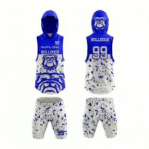 7on7 jersey Flag Wear Soccer Uniforms 7v7 jersey League Games Sleeveless Hooded Top Short Breathable - Product Image 2