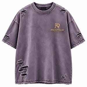 Men's Oversized Black Knitted T-<b>Shirt</b> Short Sleeve O-Neck Front Silk Screen Printed Breathable Cotton Sportswear - Product Image 5