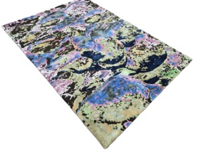 Tapis en laine brodé moderne fait à la main 8x10 ensemble de tapis bleu beige pour salon 9x12 10x14 tapis tapis tapis coton de haute qualité - Product Image 4