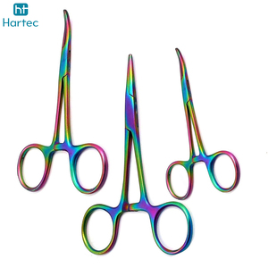 Pinzas Hemostáticas Multicolores Tipo Arcoíris, Rectas y Curvas, de Acero Inoxidable, Pinzas Quirúrgicas Manuales - Product Image 4