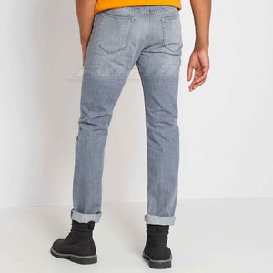 Pantalons en jean pour hommes urbains, coupe classique, en coton, tissu doux, pour un style quotidien et un confort de marche - Product Image 2