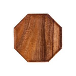 Bandeja de servir hecha a mano de madera maciza con acabado liso para café, té, bocadillos, desayuno y presentación elegante en la mesa. - Product Image 3