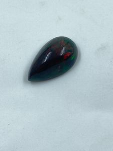 Ópalo de Fuego Natural Negro, Corte Pera, Piedra Suelta de 6.50 Quilates, 11.50x19.20MM, para Joyería - Product Image 3