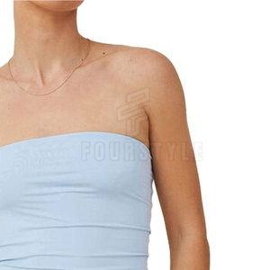 Women's Solid Color Tube <b>Top</b> Seamless Bandeau <b>Top</b> Soft Elastic Sleeveless <b>Top</b> for Summer Travel and Everyday Wear - Product Image 5