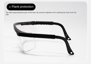 <span class=keywords><strong>Gafas</strong></span> y Lentes de Protección Laboral de Poliéster de Marco Completo Azules, Telescópicas, Protectoras <span class=keywords><strong>contra</strong></span> el Polvo, a Prueba de Golpes y <span class=keywords><strong>Salpicaduras</strong></span> - Product Image 4