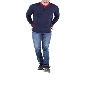 Custom Streetwear Heavy <b>Weight</b> Plain Tshirt Basic Long Sleeve Cotton T-shirt Customized Mens <b>Blank</b> T-shirt for Autumn / Summer - Product Image 3