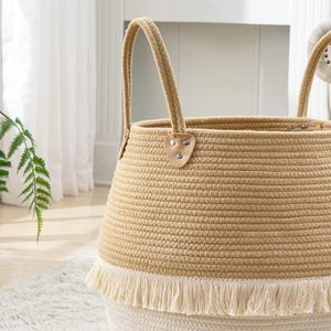 Panier à plantes en jute naturel, porte-pot de fleurs, fait main, écologique - Product Image 5