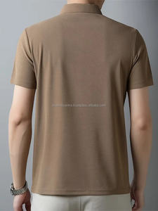 T-shirt de polo de golf de haute qualité pour hommes sur mesure avec logo polos en coton blanc à col en V à séchage rapide, polos pour hommes - Product Image 5