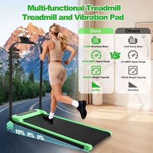 Tapis Roulant Pieghevole 2-in-1 da Sotto Scrivania con Manubrio Inclinabile, Motore da 2.5HP, Pedana Portatile per Casa e Ufficio, Supporta 100kg - Product Image 3