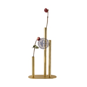 Jarrón de tubo de ensayo de 3 tallos hecho a mano, decoración de mesa rústica, recuerdo de boda, pieza de regalo, fabricante de exportación - Product Image 1