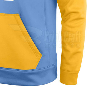 เสื้อฮู้ดทีมขายตรงจากโรงงานปี 2026 รับทำโลโก้ตามสั่ง สีพื้น ผ้าคอตตอนผสม สำหรับผู้ชาย - Product Image 4
