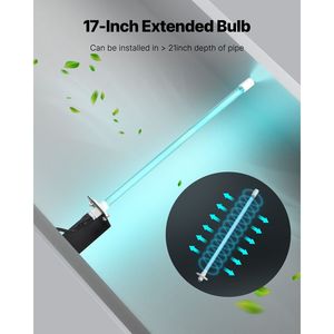 Purificatore d'Aria HVAC da 25W 17 Pollici con Luce UV UVC, Pulitore per Condotti HVAC, Scrubber Magnetico per Condizionatori d'Aria - Product Image 5