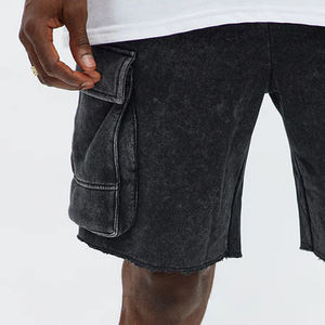 Pantalones Cortos para Hombre con Lavado Ácido, Estilo Casual y Moderno, con Bolsillo Cargo y Diseño de Logotipo Personalizable, Precio Económico para Compradores al por Mayor 2026 - Product Image 3