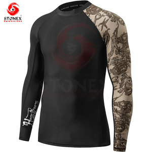 Custom Men's Compression Long Sleeve rash guard Moisture Wicking <b>Athletic</b> Gym Workout Running Base Layer Sportswear - Product Image 1