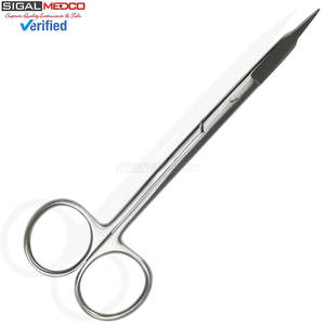 กรรไกรโกลด์แมนฟ็อกซ์ แบบตรง 5 นิ้ว ผลิตจากเหล็กกล้าไร้สนิมคุณภาพสูง สำหรับการผ่าตัดทางทันตกรรม การตัดเนื้อเยื่อ และการตัดไหมเย็บ - Product Image 2