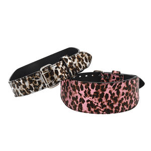 Leopard Print Waist Support PwerLifting Belts Adjustable Buckle Closure Pink and Brown Pattern Unisex Fitness Training Gear - Product Image 1