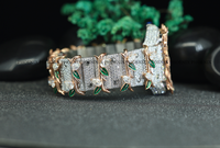 Montre à quartz de luxe avec boîtier carré glacé pour femmes et hommes, bracelet personnalisé style hip-hop, mode, résistante à l'eau 1 ATM, cadran romain, acier inoxydable