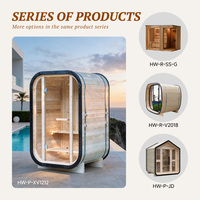 Cabine de bien-être extérieure en bois thermo-durables, homologuée ETL, avec système WiFi intelligent, pour bain de vapeur traditionnel australien