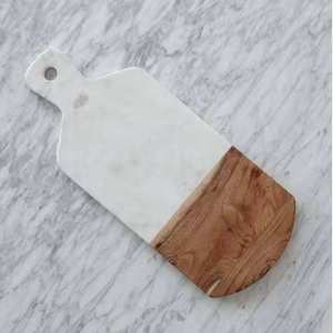 Planche à découper en bois de marbre de haute qualité pour la cuisine, pour le fromage et les fruits, résistante au lave-vaisselle - Product Image 1