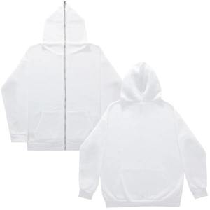 Sudadera con capucha para hombre de alta calidad, extragrande, gruesa, con cremallera, estilo vintage, efecto desgastado por el sol, con lavado ácido. - Product Image 2