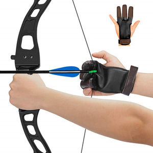 Professional Archery Glove | Reinforced Cow <b>Leather</b> Tips for Smooth <b>String</b> Release | Bulk Manufacturer - Product Image 5
