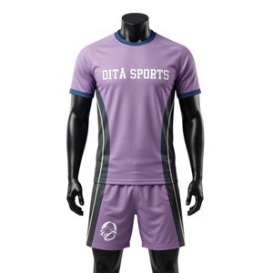 Ensemble short et maillot de netball sublimé gris lavande pour homme, en polyester léger, uniforme d'équipe, vêtements de sport, entraînement, performance - Product Image 1