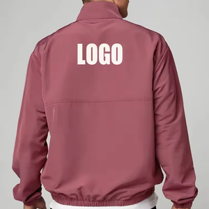 <b>Mens</b> Cotton/Polyester Half Zip Windbreaker <b>Pullover</b> <b>Jacket</b> Waterproof Breathable Oversized High Quality Premium OEM Bulk - Product Image 2