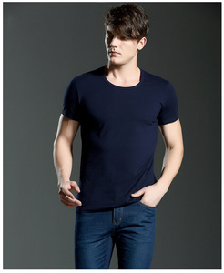 Unisex <b>High</b> Quality O-<b>Neck</b> <b>T</b>-<b>Shirt</b> Custom Logo Printed Plus Size Eco-Friendly Short Sleeve Spandex/Polyester Knitted Fabric <b>Men</b> - Product Image 5