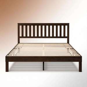 TECHCENTIAL K2546 Cadre de lit plateforme en MDF avec tête de lit à lattes Craftsman Queen, conception démontable, espace sous le lit, sans sommier - Product Image 2