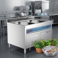 Équipement de cuisine industrielle de haute qualité pour la restauration, lave-vaisselle commercial pour hôtel, lave-vaisselle ultrasonique commercial