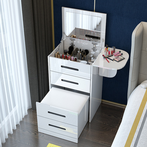 JY Vietnam Furniture's Modern 2024 Roble Maquillaje Vanidades Diseño elegante Modular Madera dura Espejo Baño Vietnam Hot Bedrooms - Product Image 5