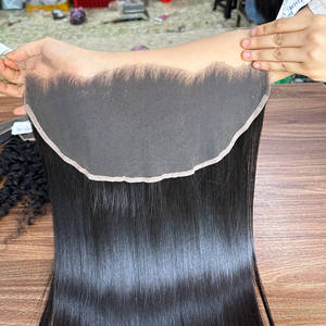 Cheveux vierges non traités, lisses, super double trame, avec dentelle frontale 13x4, dentelle HD, cheveux vietnamiens 100% humains - Product Image 2