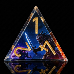 Jeu de dés de guerre DND, 7 dés en résine, Dragon et Donjons, jeu de rôle, bords tranchants, faits à la main, jeu de société, fête, vacances - Product Image 3