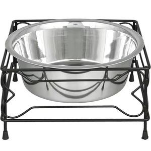 Mangeoire automatique surélevée en métal pour chiens et chats avec bol en acier inoxydable d'une capacité de 5L Mangeoire à support unique pour nourriture et eau - Product Image 2