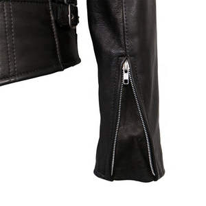 Chaqueta de Cuero Genuino para Mujer, Estilo Motero, 2026, Nueva, Transpirable, Manga Larga, Otoño/Invierno, Satinada, Impermeable y Resistente al Viento - Product Image 3