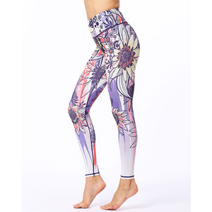 Pantalons de yoga brésiliens personnalisés avec logo, leggings sans couture à taille haute pour femmes, respirants, séchage rapide, extensibles, fitness, gym - Product Image 1