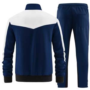 Ensemble de survêtement de maternité grande taille, pantalon de jogging, ensemble de survêtement d'hiver, survêtement de sport avec fermeture éclair, couleur bleu et blanc - Product Image 6